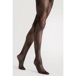 Fiore Vzorované silonky Tess 30 DEN Černá – Zboží Dáma