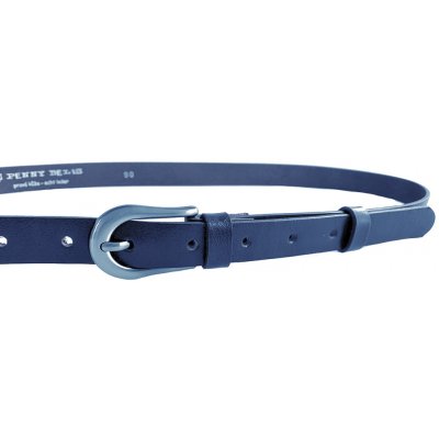 Penny Belts dámský kožený úzký pásek 178-56 tmavě modrý – Sleviste.cz