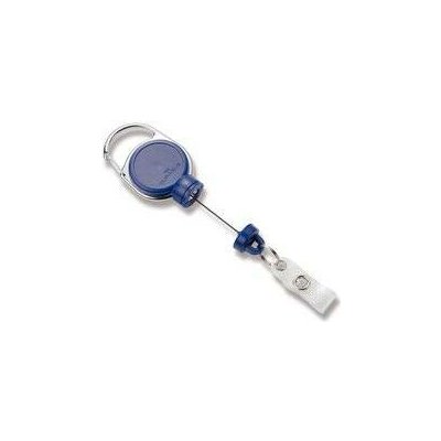 Durable Extra Strong - klip s navíjecí šňůrou a karabinou - modrý – Sleviste.cz