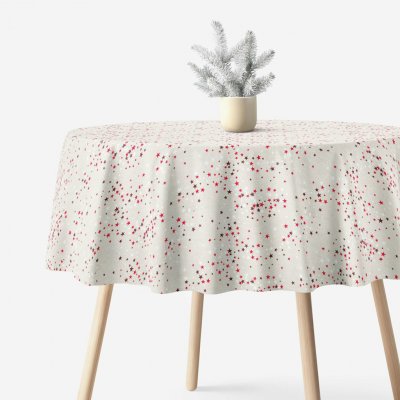 Goldea vánoční kulatý ubrus valencia hvězdičky na režné Ø 140 cm – Zboží Dáma Goldea vánoční kulatý ubrus valencia hvězdičky na režné Ø 140 cm – Zboží Dáma