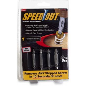 Speed Out - vytahovač stržených šroubů a vrutů - sada 4 velikostí