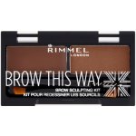 Makeup Revolution London Brow Sculpt Kit set a paletka na obočí Dark Brown 2,2 g – Zboží Dáma