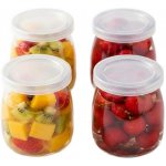 Orion 4 sklenice na jogurt a dezert s víčkem YOGO 4ks x 200ml – Sleviste.cz
