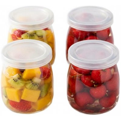 Orion sklenice na jogurt / dezert s víčkem YOGO 4ks x 180ml – Hledejceny.cz