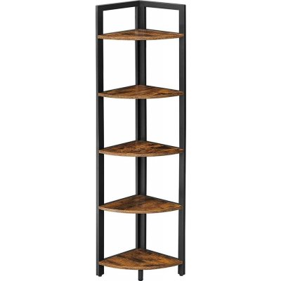 Knihovna Navaro hnědá/černá EZ0251 – Zboží Mobilmania