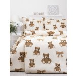 MKLuzkoviny.cz flanel povlečení Plyšoví medvídci 140x200 70x90 – Zboží Mobilmania