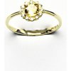 Prsteny Čištín zlatý žluté zlatpřírodní citrín čiré zirkony T 1495