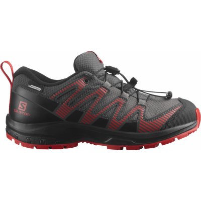 Salomon XA Pro V8 CSWP J 416139 dětské nízké nepromokavé boty magnet/black/poppy red