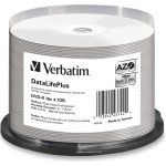 Verbatim DVD-R 4,7GB 16x, printable, cakebox, 50ks (43744) – Zboží Živě