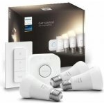 Philips Hue White žárovka LED E27 A60 9.5W 3ks + bridge 1100lm 2700K IP20 ovladač SKL000388889 – Hledejceny.cz