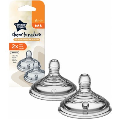 Tommee Tippee náhradní savička rychlý průtok transparentní – Zboží Dáma