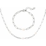 Ornamenti set náhrdelníku a náramku Oval Pearl silver OOR150056 – Sleviste.cz