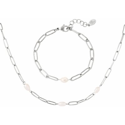 Ornamenti set náhrdelníku a náramku Oval Pearl silver OOR150056 – Sleviste.cz