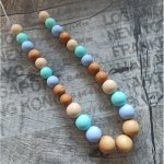 Argia beads kojící korále nature modrá S2896 – Zboží Dáma