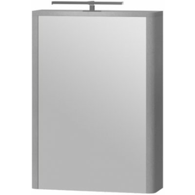 Kingsbath Livorno Structure Grey 50 zrcadlová skříňka do koupelny s LED osvětlením – Zboží Mobilmania