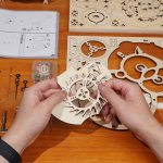 ROBOTIME Rokr 3D dřevěné puzzle Stolní hodiny s časovačem Sova 161 ks – Sleviste.cz