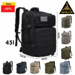 Taktický vojenský batoh 45l, kvalitní, voděodolný, outdoor. Nášivka vlajka USA je součástí. Velcro patch 3D. Barva: Černá – Zbozi.Blesk.cz