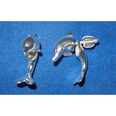 Silver-monika stříbrné náušnice delfín D143 – Zboží Mobilmania