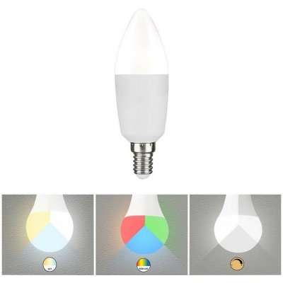 Rabalux Chytrá LED stmívatelná žárovka s funkcí RGB, E14, C37, 5W, 480lm, teplá bílá-studená bílá – Hledejceny.cz