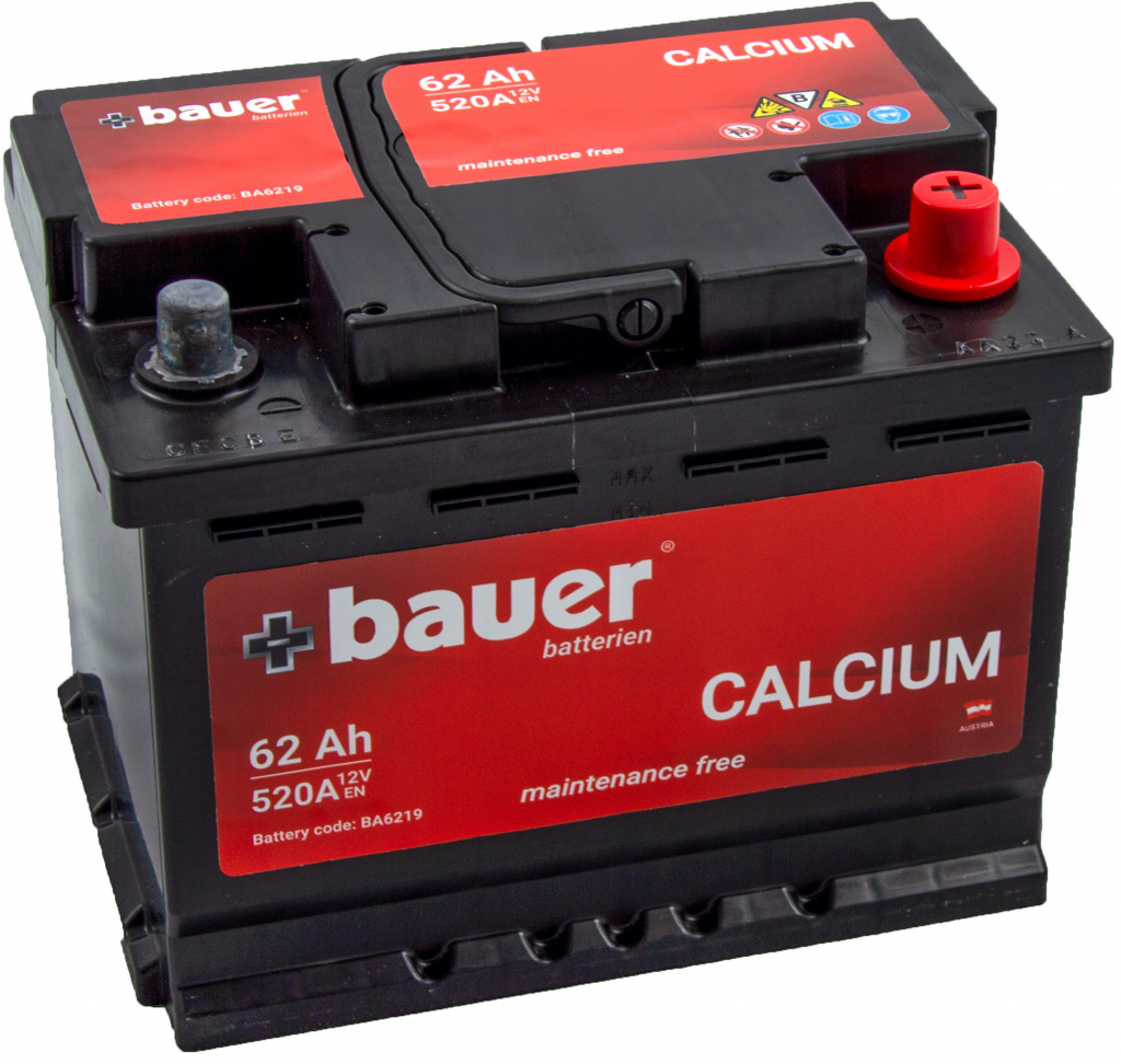 Bauer Calcium 12V 62Ah 520A BA6219