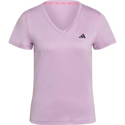 adidas Dámské triko WORKOUT MIN V NECK TEE Fialová Bílá – Zboží Mobilmania