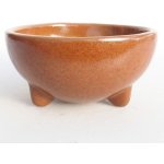 E-bonsai keramická bonsai miska 10 x 10 x 5 cm hnědá – Zboží Dáma