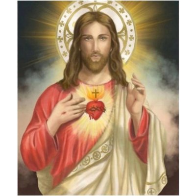 Norimpex Diamantové malování Ježíš se srdcem 30 x 40 cm – Sleviste.cz