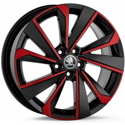 Škoda Riegel 7x17 5x100 ET51 black red | Zboží Auto