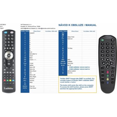 Dálkový ovladač General Optibox 7050T – Hledejceny.cz