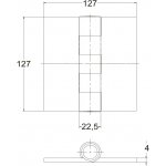 Pant k přivaření masivní čtvercový 5 variant Varianta: 4. 125x125x4mm – Hledejceny.cz