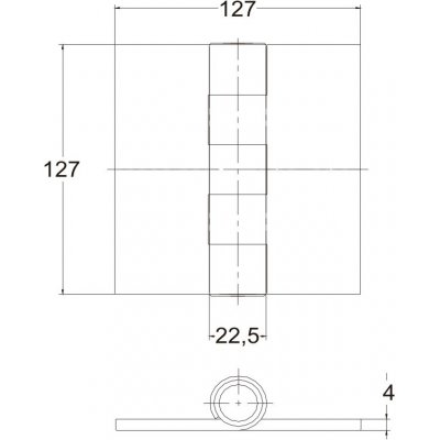 Pant k přivaření masivní čtvercový 5 variant Varianta: 4. 125x125x4mm – Hledejceny.cz