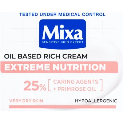 Mixa Extreme Nutrition pleťový vyživující olejový krém 50 ml – Sleviste.cz