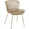 Zahradní židle a křeslo Kave Home Surpik zahradní židle s ocelovou konstrukcí Béžová