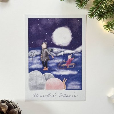 Be Nice EKO pohled Nebeská procházka modrý 1 ks – Zboží Mobilmania