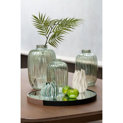 Zelená skleněná váza s úzkým hrdlem Junna L - Ø 20*30 cm - J-Line by Jolipa – Hledejceny.cz