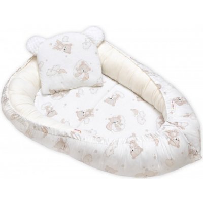 Baby Nellys Oboustranné hnízdečko medvídek bílé – Zboží Dáma