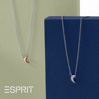Esprit Růžově pozlacený stříbrný s půlměsícem ESNL00921242 – Zbozi.Blesk.cz