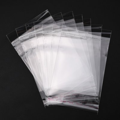 Celofánové sáčky s lepící klopou a otvorem na zavěšení - transparentní - 14 x 8 cm - 100 ks – Zboží Dáma