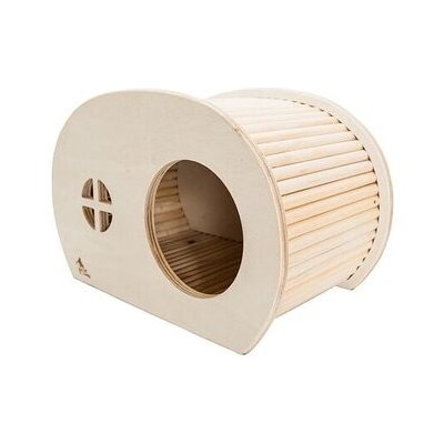 PetBuddy karavan přírodní domek 34.5 x 20 x 22 cm borové dřevo – Hledejceny.cz