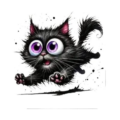 Nažehlovací obrázek - karikatura kočky II (24,6 x 22,5 cm) – Zboží Dáma