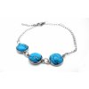 Náramek Steel Jewelry náramek modrý z chirurgické oceli NR220199