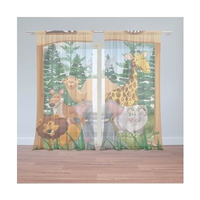 Sablio Záclony Zoo: 2ks 150x250cm – Hledejceny.cz