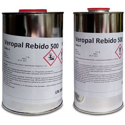 Veropal Rebido 500 čirá epoxidová pryskyřice na zalévání tenkých vrstev 4-5mm 1,6kg – Zboží Mobilmania