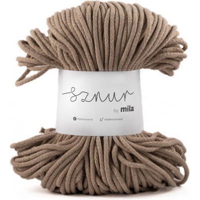 Bavlněná šňůra MILA 5mm - Cappuccino/P16 – Zboží Dáma