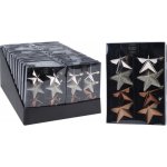 ozdoba vánoční HVĚZDA 6,5cm ZLA mix 8ks CAN210250 – Zboží Mobilmania