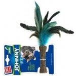 GIGWI Hračka pro kočky Johnny Stick s modrými peříčky a catnipem 8x2,5x2,5cm – Zbozi.Blesk.cz