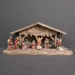 Amadea Dřevěný betlém šedohnědý bez figurek 45 cm – Zboží Dáma