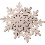 DP Craft Vločka k zavěšení a dotvoření 15cm, 2ks dřevěná – Hledejceny.cz