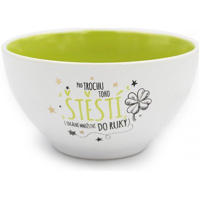 Nekupto Snídaňová miska Pro štěstí 400 ml 13,2x7,2 cm – Zbozi.Blesk.cz