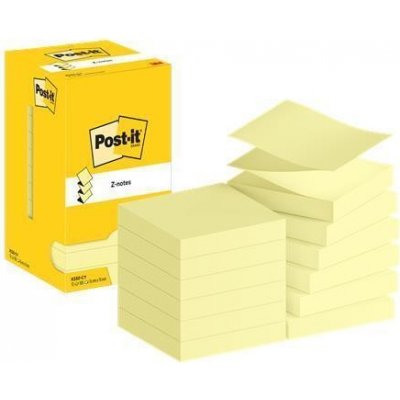3M POSTIT Samolepicí bloček, Z, žlutá, 76 x 76 mm, 12x 100 listů, 3M POSTIT 7100290167 ,balení 1200 ks – Hledejceny.cz